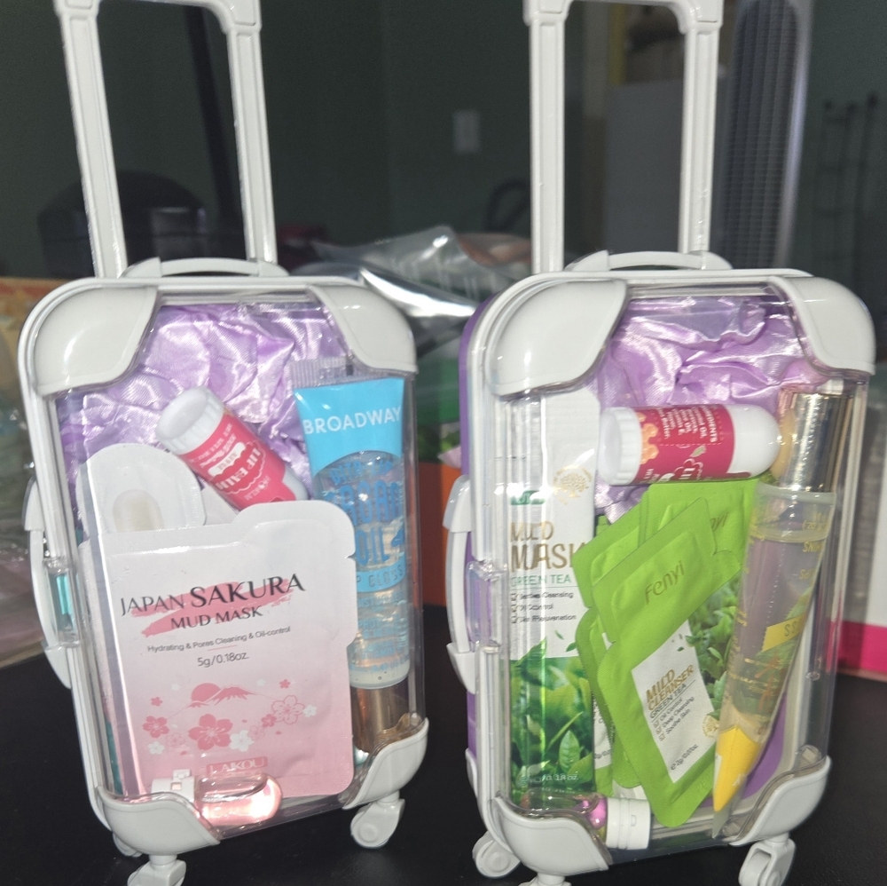 Mini Suitcase Skincare Travel Kits